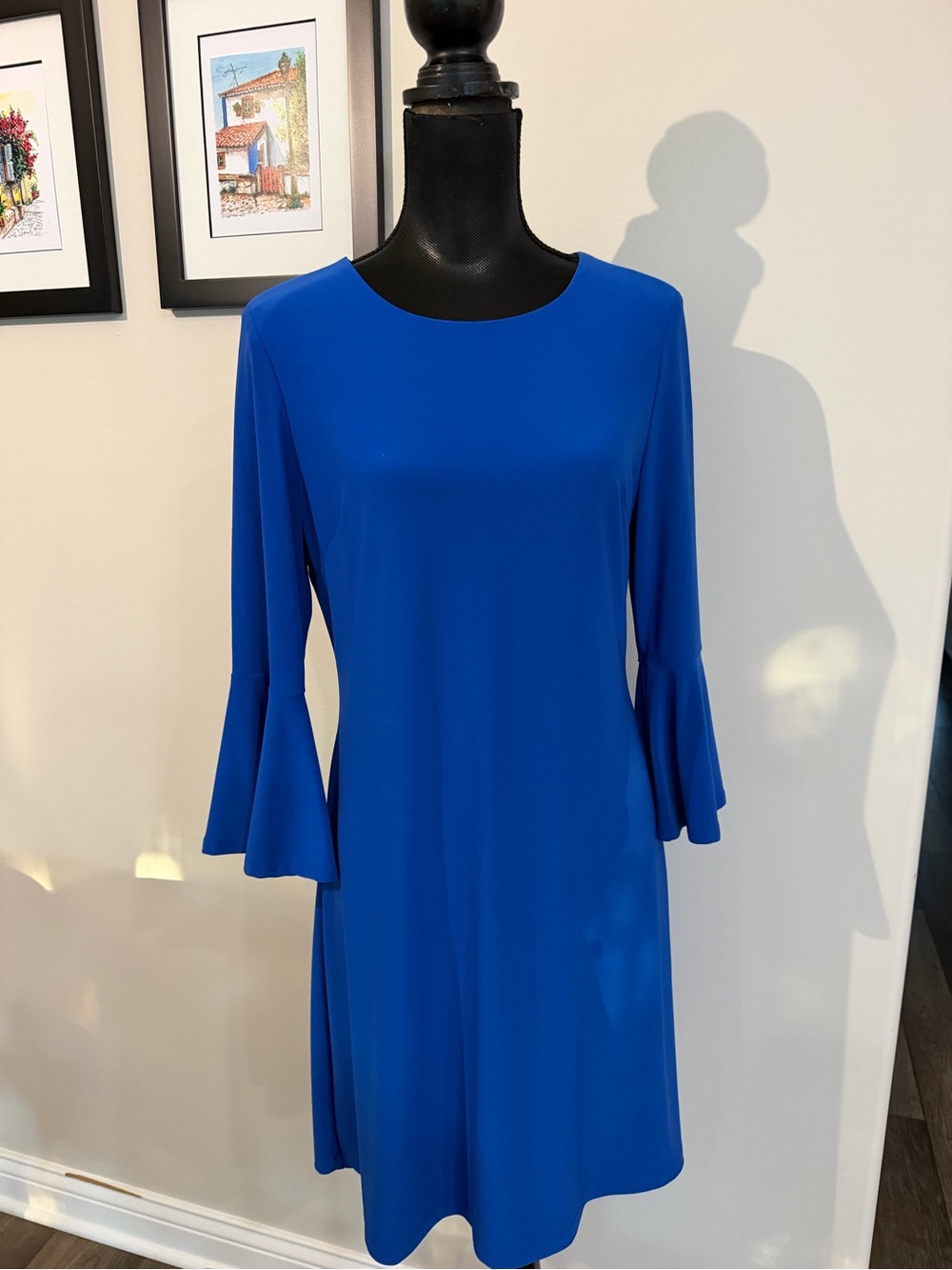 Tommy Hilfiger Women’s Royal Blue Bell-Sleeve Shift Dress Size 10